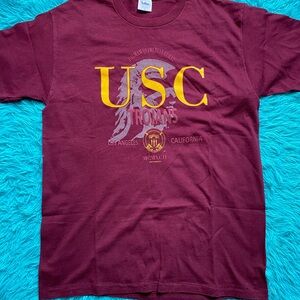 Vintage 90s tultex usc trojans college university single stitch shirt